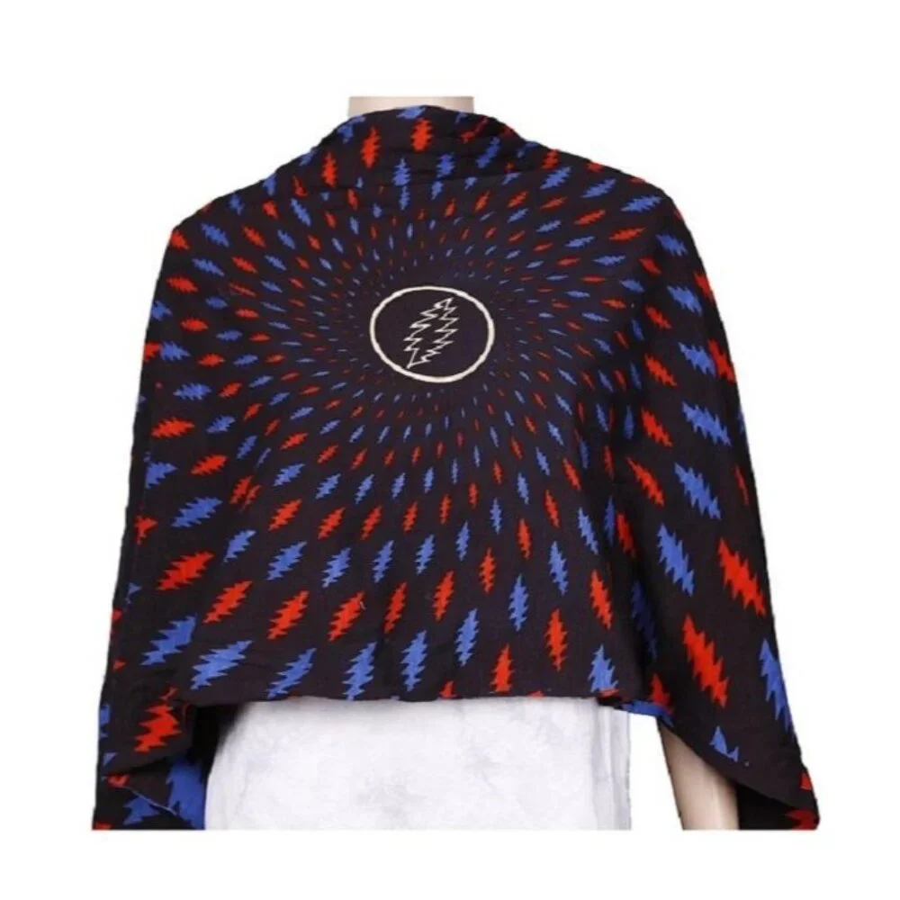 Grateful Dead New Lightning Bolt Long Scarf Neck Wrap Fashion Music Mask Hippie - Picture 5 of 5